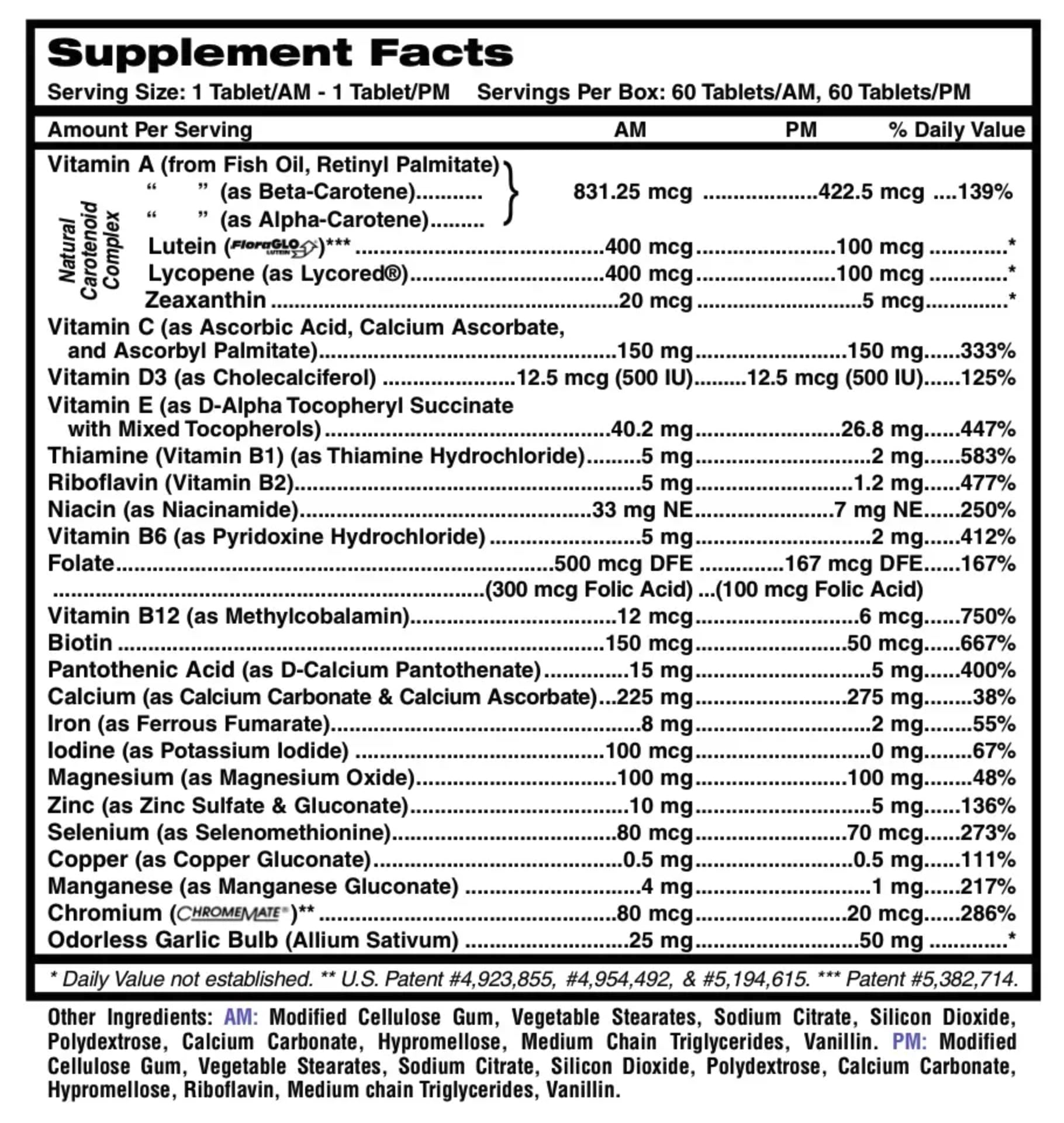 Tabla de suplementos MDR Fitness