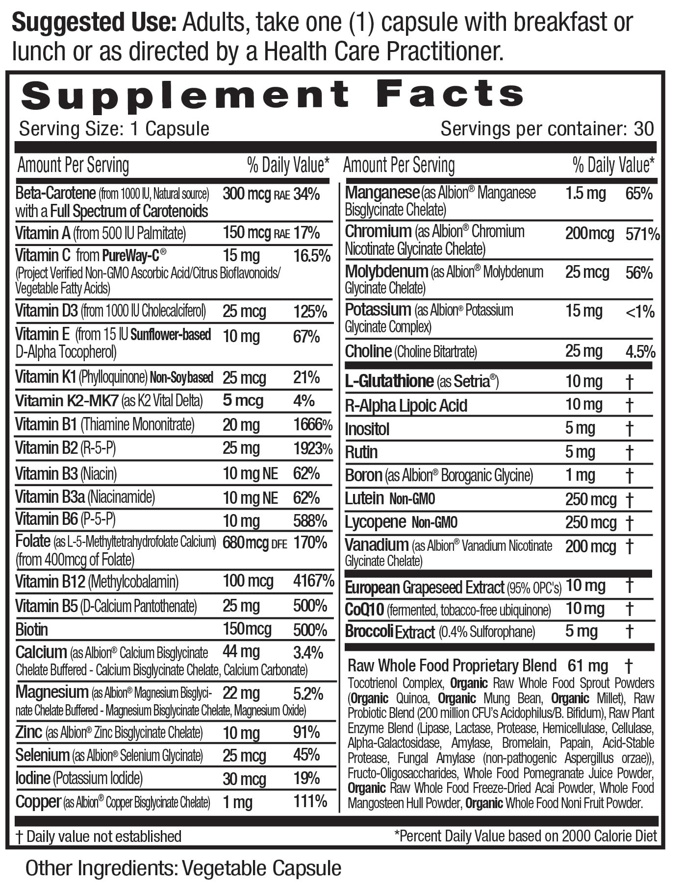 tabla suplementos multivitaminas mujeres