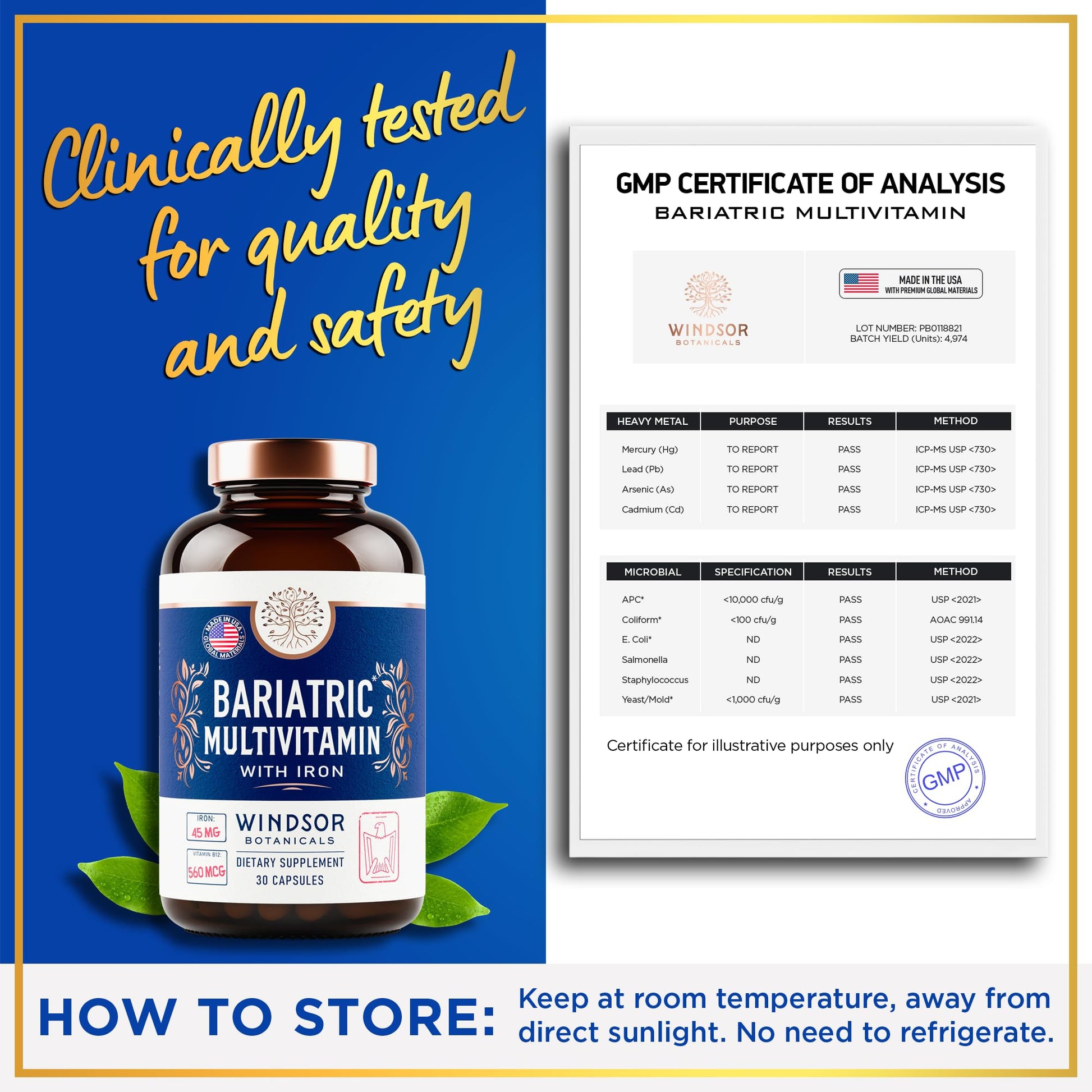 tabla de suplementos de vitaminas bariátricas