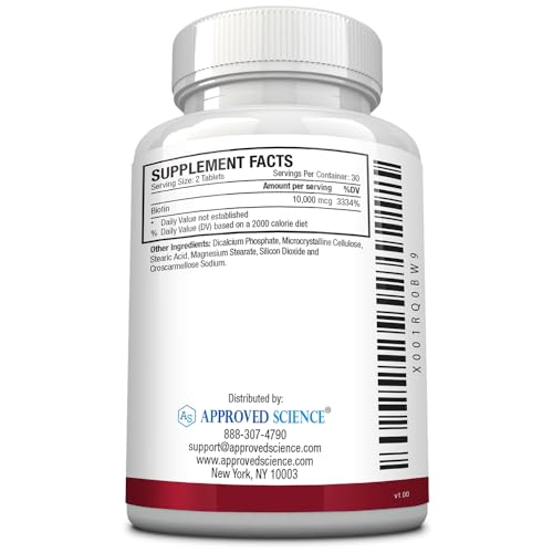 Tablet biotina Approved Science para uso diario vegano