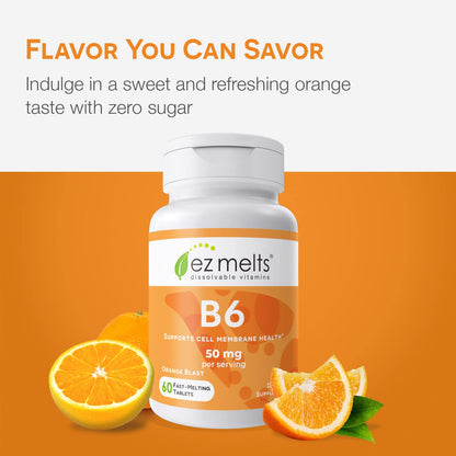 Tablet disoluble vitamina B6 EZ Melts textura