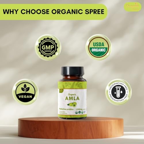 Tablet orgánico Amla Organic Spree suplemento natural 3 pack