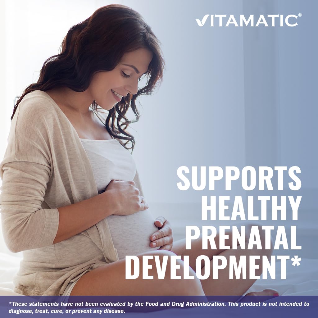 Tablet Vitamatic ácido fólico 400 mcg para soporte prenatal