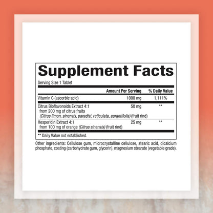 Tablet Natural Factors Vitamina C 1000mg liberación prolongada