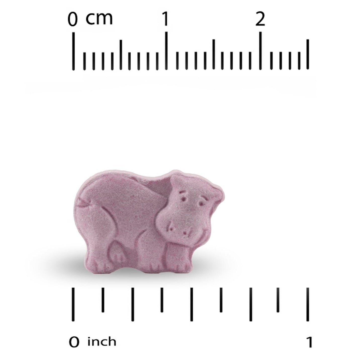 Tableta multivitaminas en forma de hipopótamo para niños