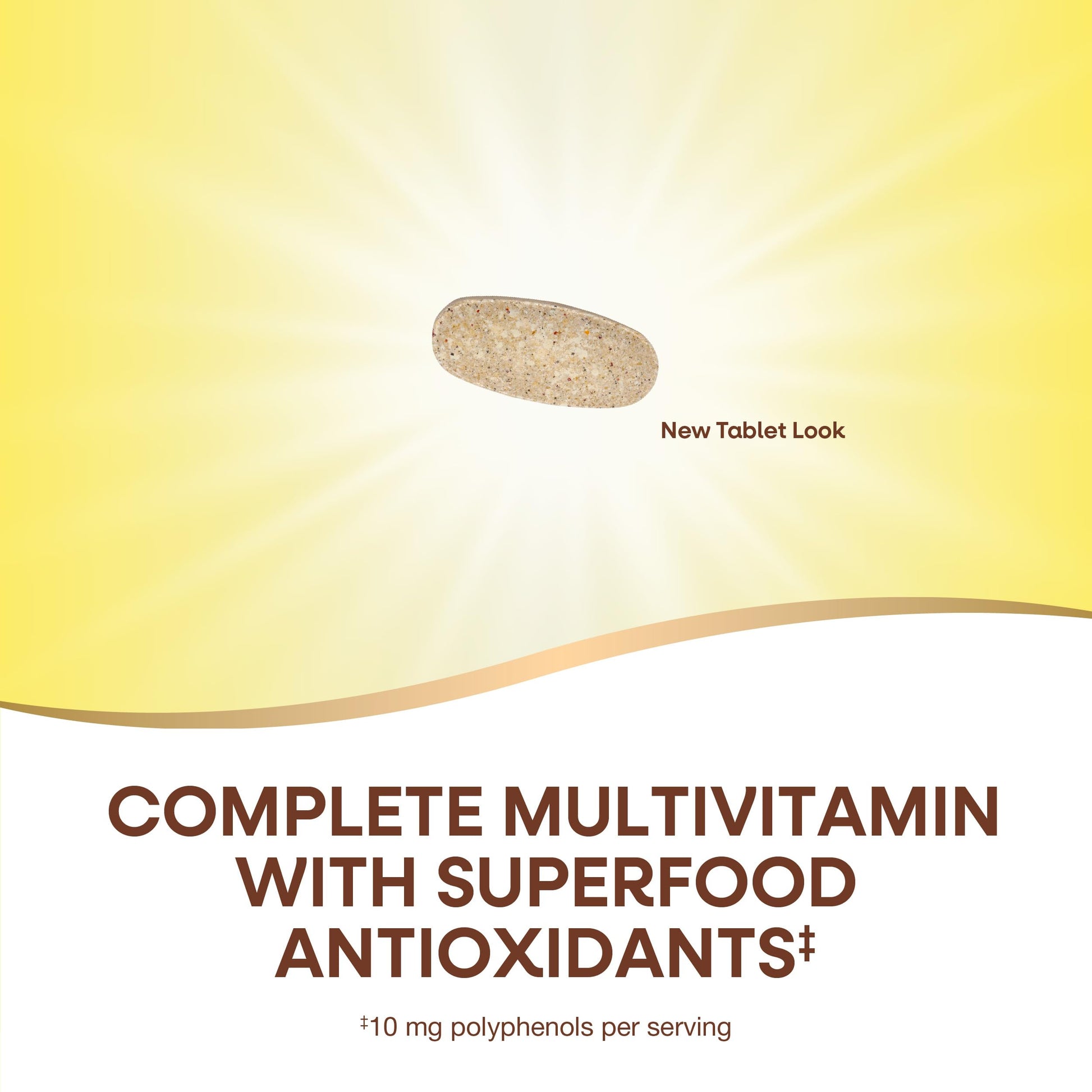 Tableta de multivitamínico completa con antioxidantes superfood.