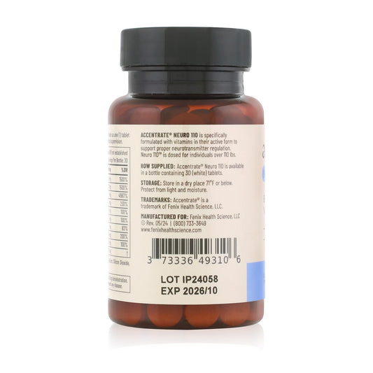 Tabletas Accentrate Neuro 110 para salud cerebral y enfoque