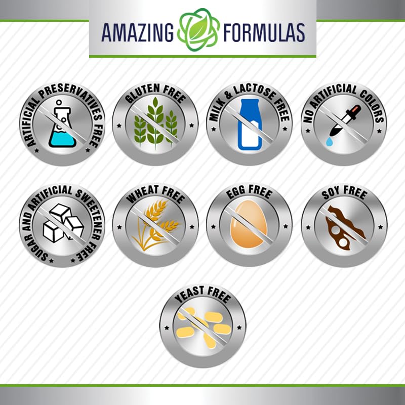 Tabletas ácido fólico 5000 mcg Amazing Formulas