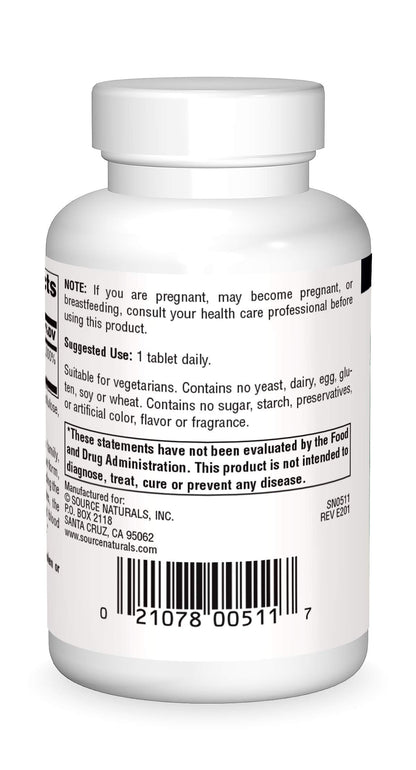 Tabletas Ácido Pantoténico Source Naturals 250 mg