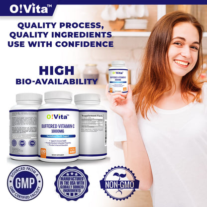 Tabletas antioxidante O!VITA vitamina c buffer 1000mg