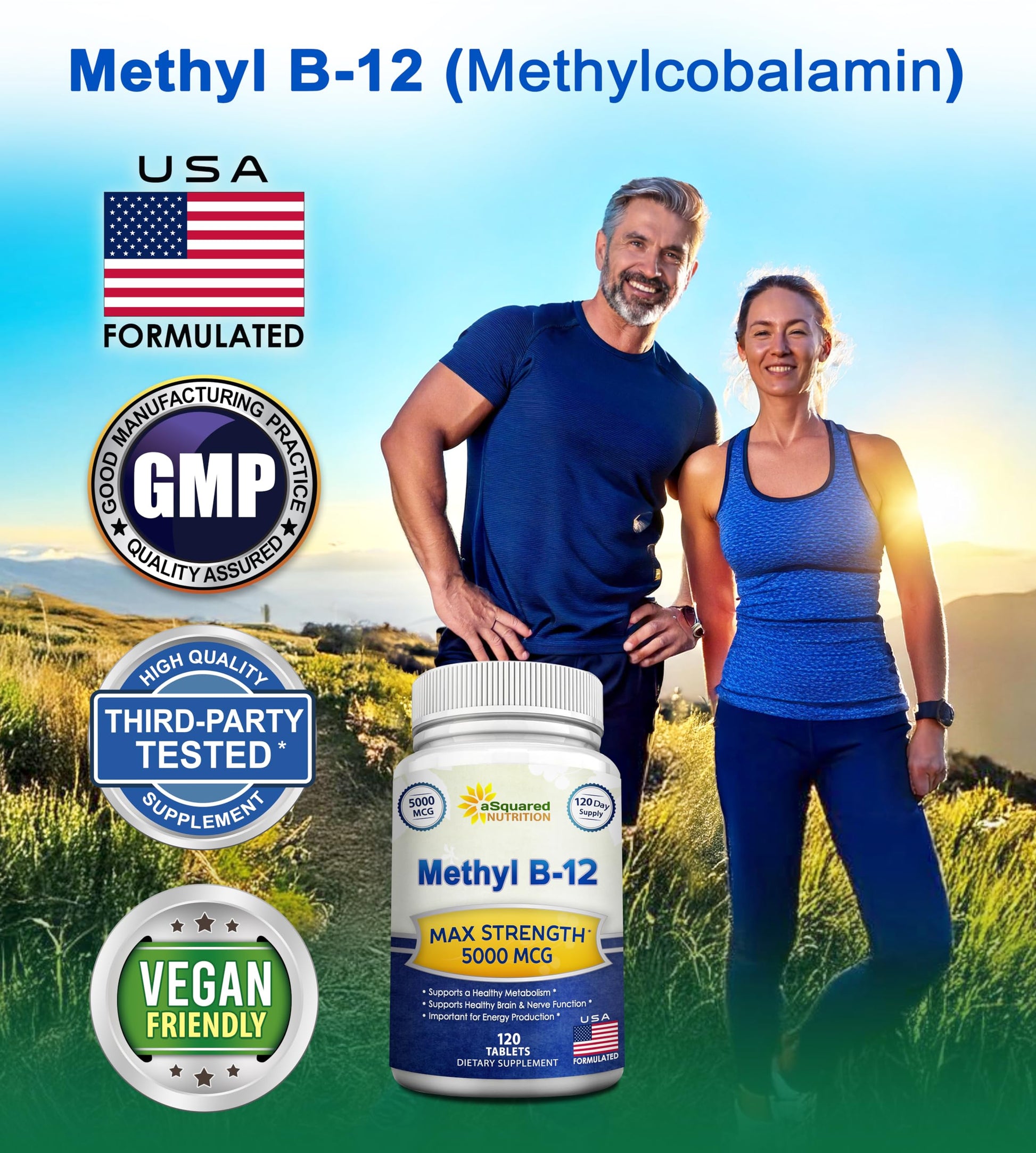 Tabletas b12 metilcobalamina 5000 mcg aSquared Nutrition