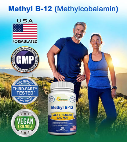 Tabletas b12 metilcobalamina 5000 mcg aSquared Nutrition