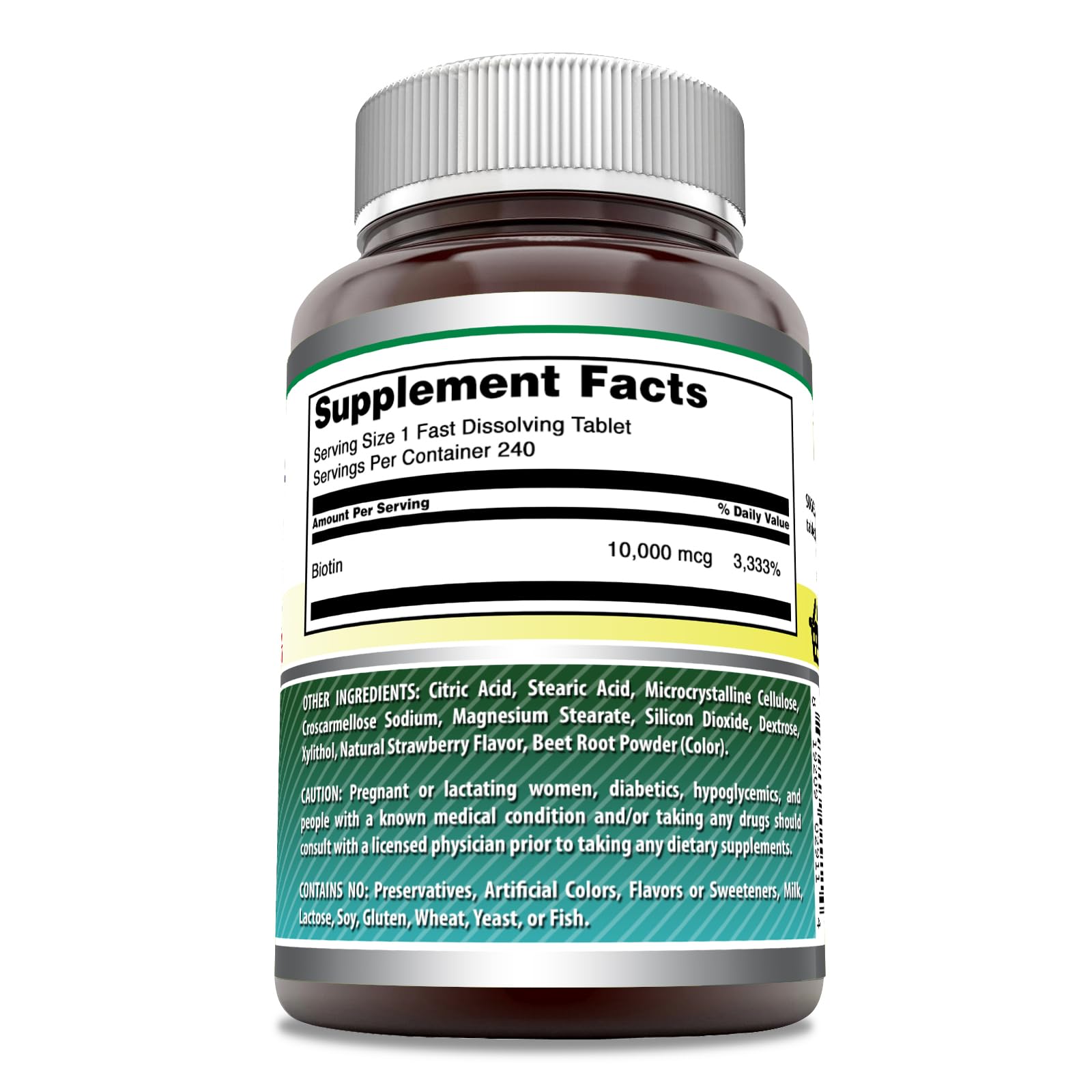 Tabletas de biotina Amazing Formulas no OGM hecho en Estados Unidos