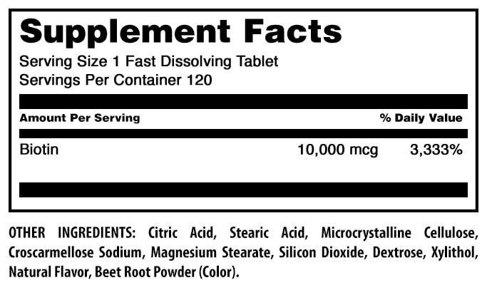 Tabletas de biotina sabor fresa Amazing Formulas