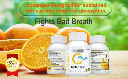 Tabletas bucales vitamina c PronuCare 100 unidades sabor naranja