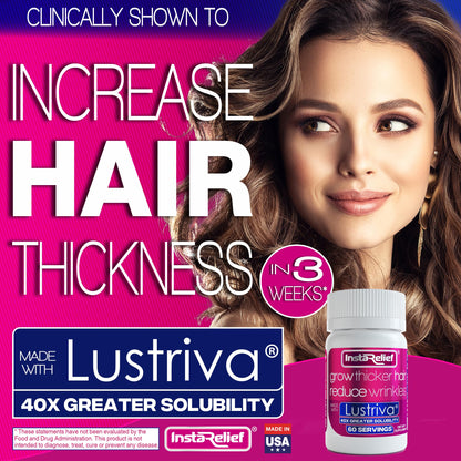 Tabletas para cabello más grueso y saludable con biotina Lustriva