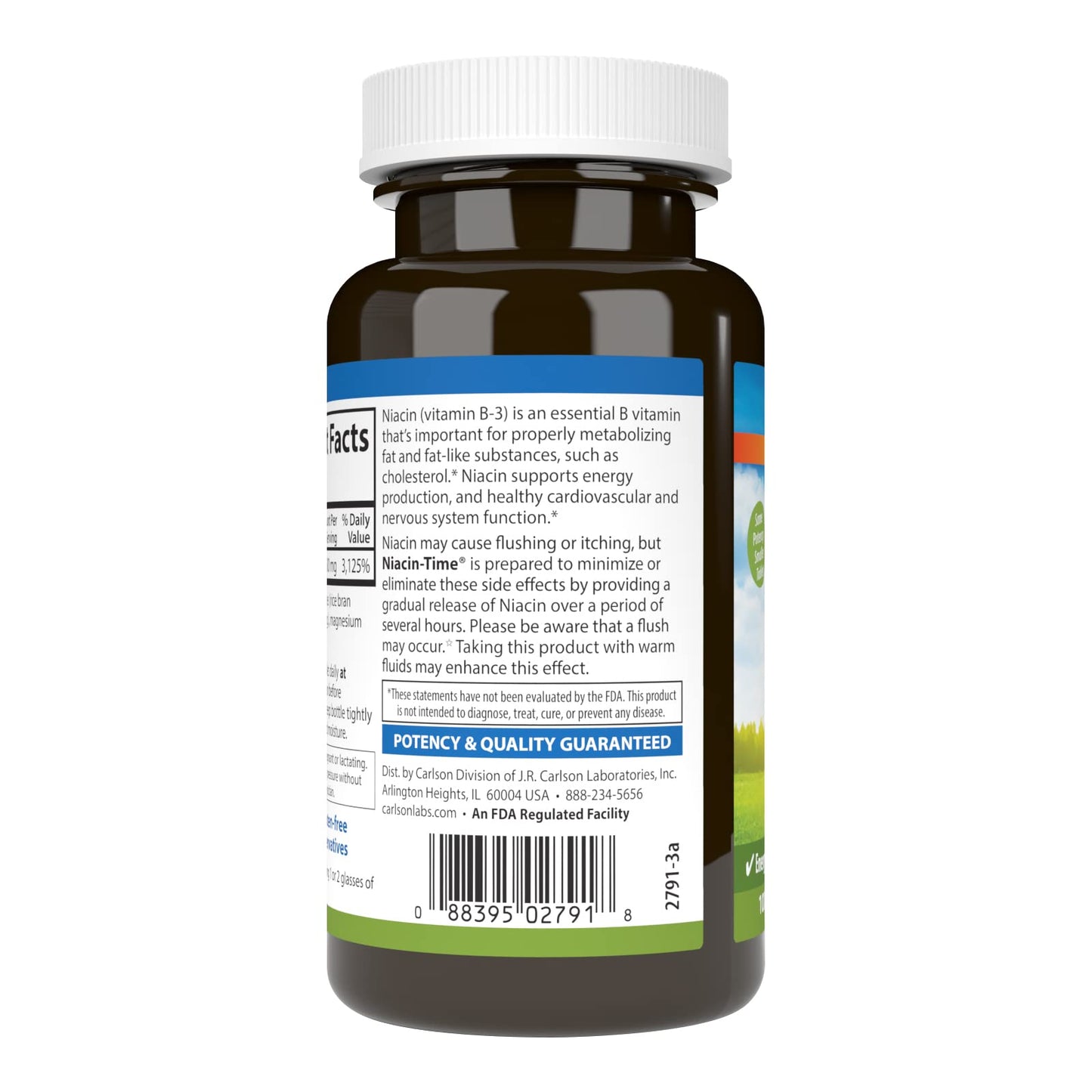 Tabletas Carlson Niacin-Time 500 mg