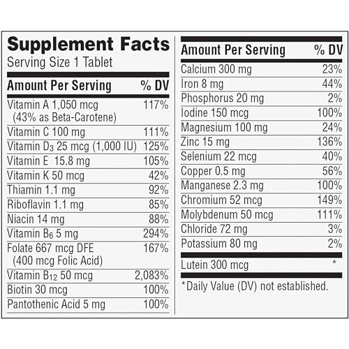Tabletas Centrum Silver de vitaminas y minerales para mujeres