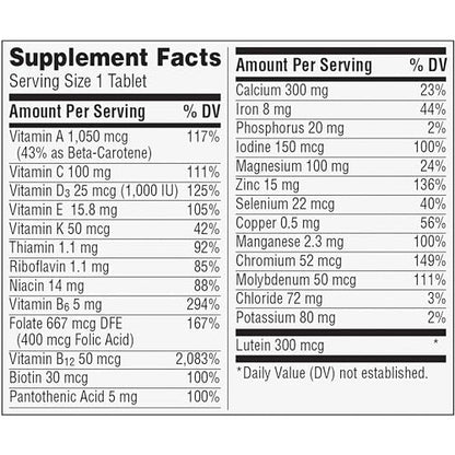 Tabletas Centrum Silver de vitaminas y minerales para mujeres