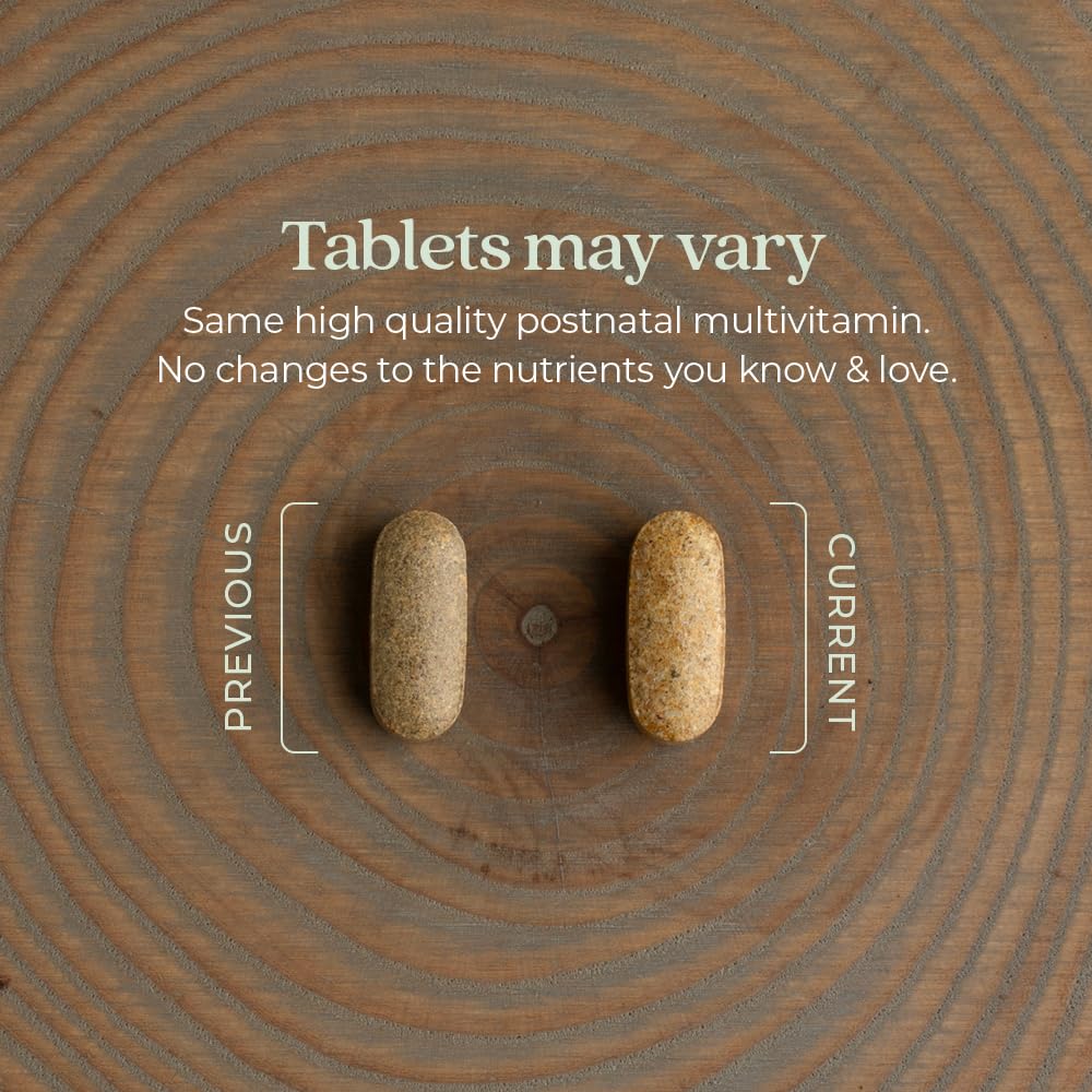 Tabletas de multivitamínico postnatal en comparación