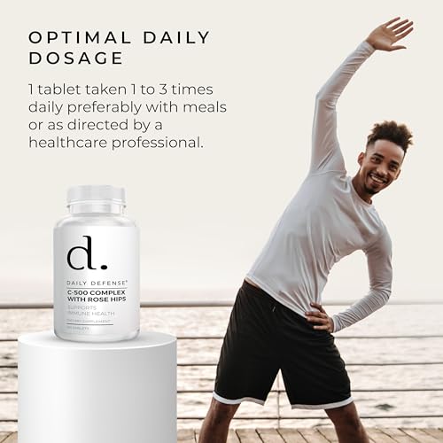Tabletas Daily Defense con vitamina c y escaramujo