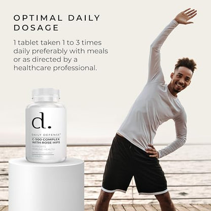 Tabletas Daily Defense con vitamina c y escaramujo