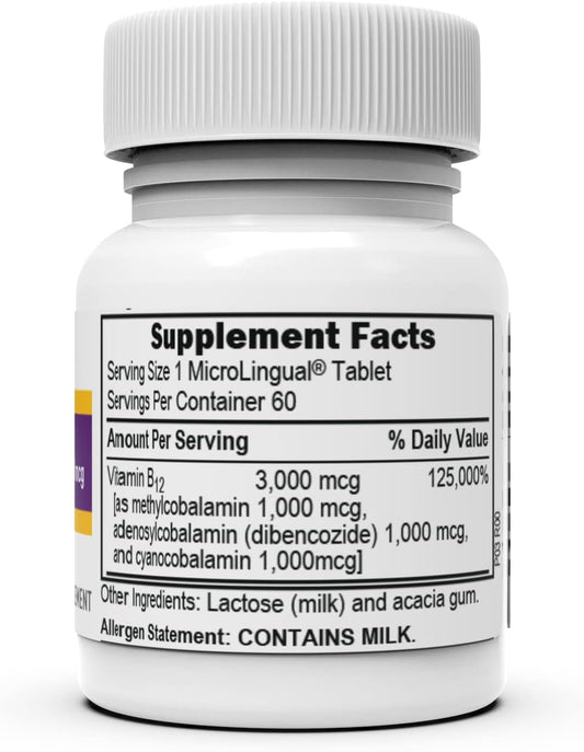 Tabletas disolución instantánea Superior Source B-12 3000 mcg