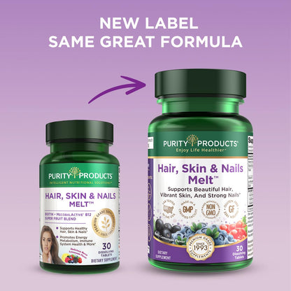Tabletas de disolución rápida Berry Melt Purity Products