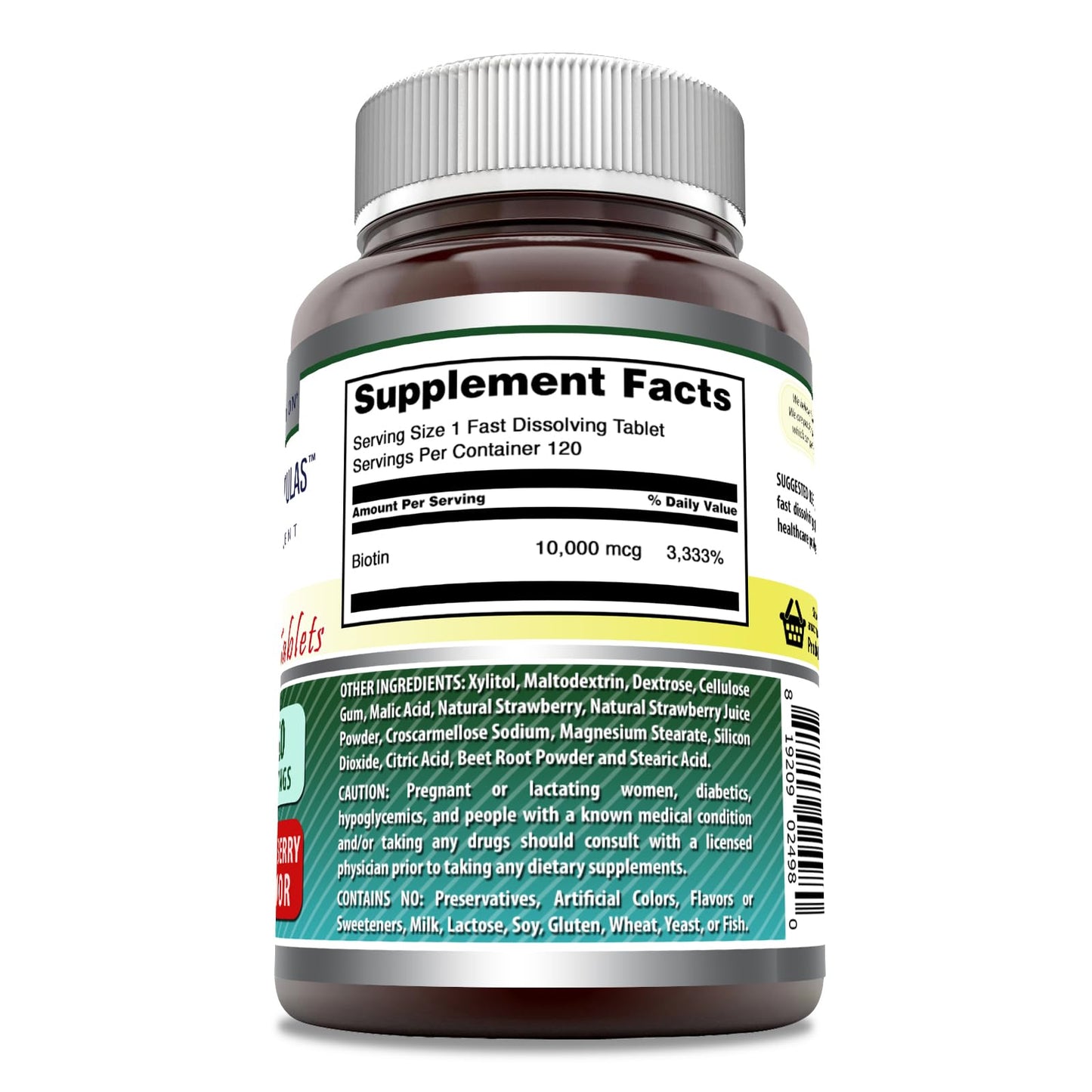 Tabletas disolución rápida biotina Amazing Formulas