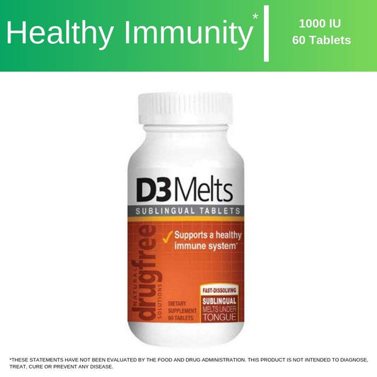 Tabletas de disolución rápida vitamina D3 Dr Newton's Naturals