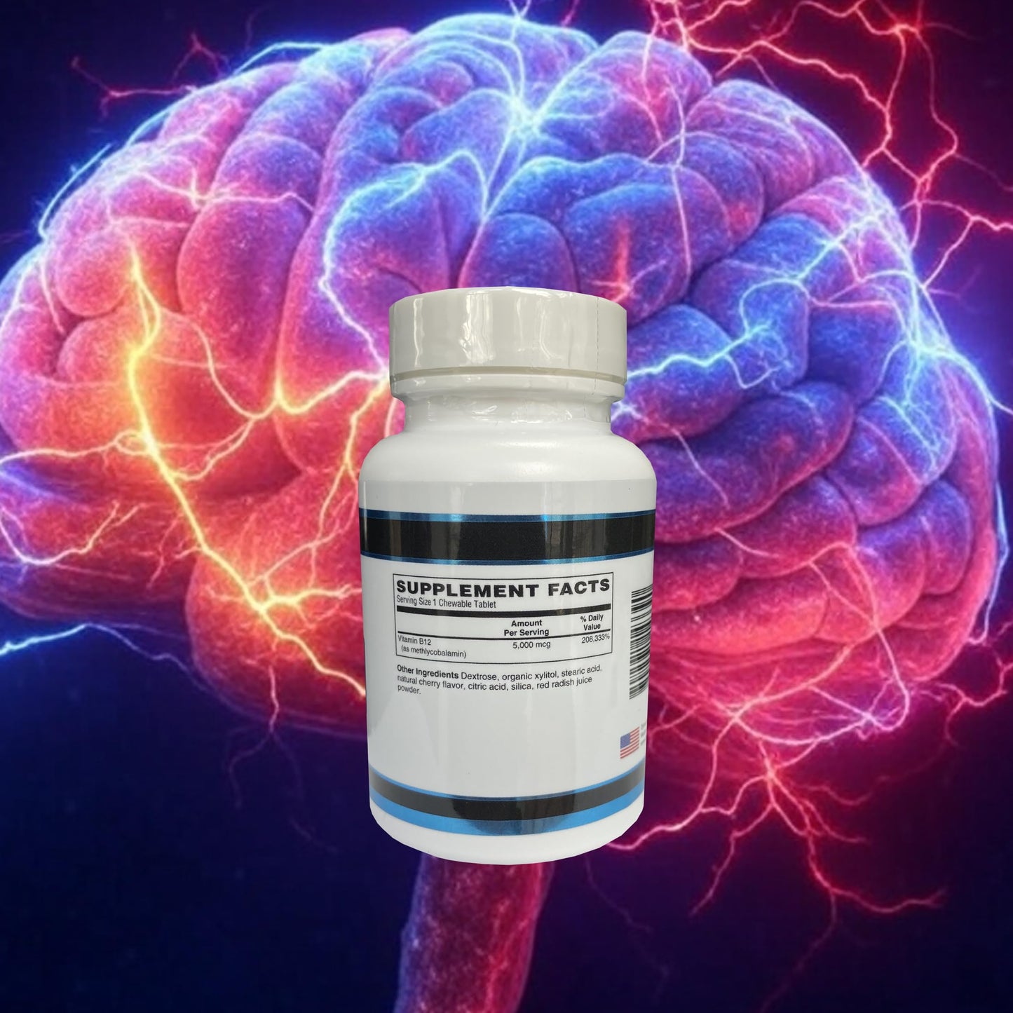 Tabletas DYMA Metil B-12 5000mcg suplemento masticable sabor cereza