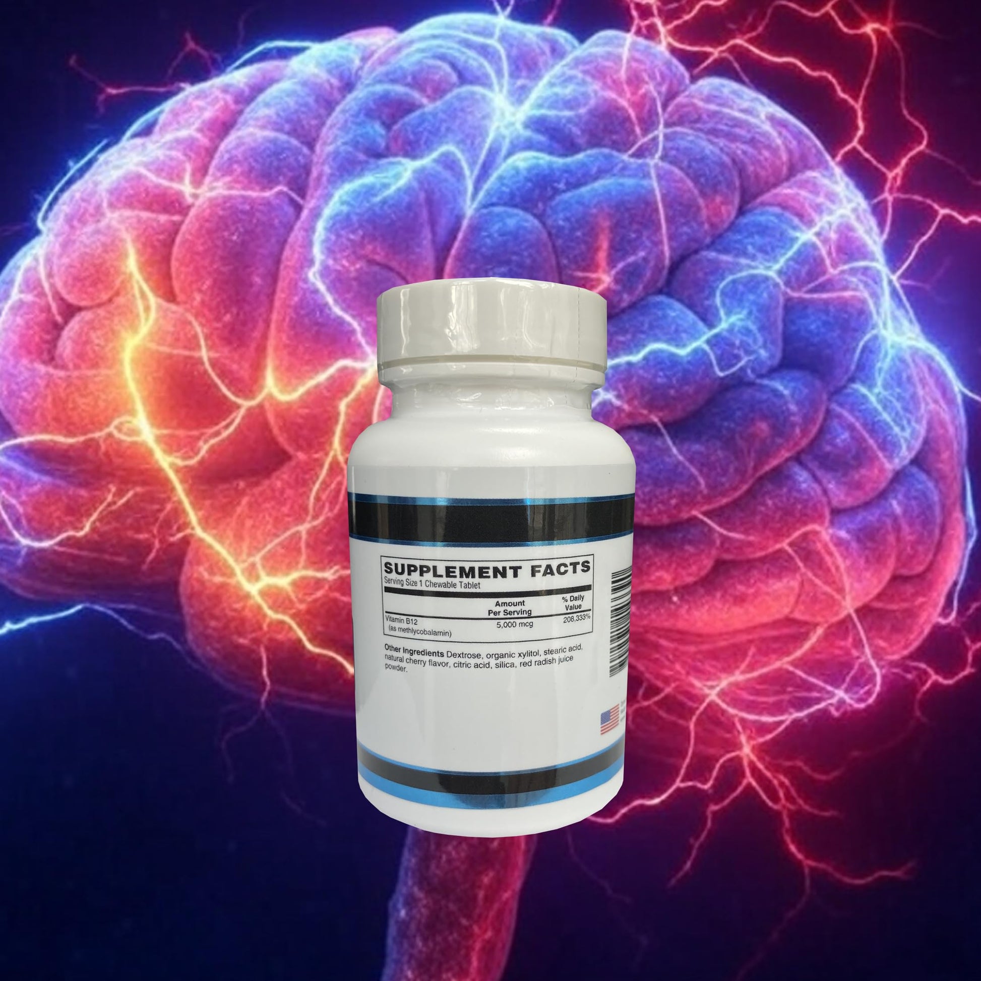 Tabletas DYMA Metil B-12 5000mcg suplemento masticable sabor cereza