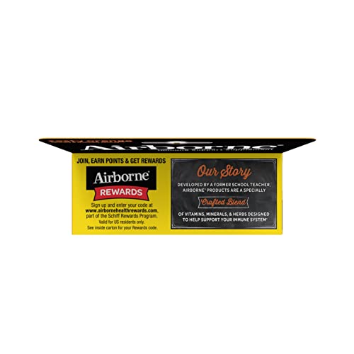 Tabletas efervescentes Airborne paquete sabor naranja