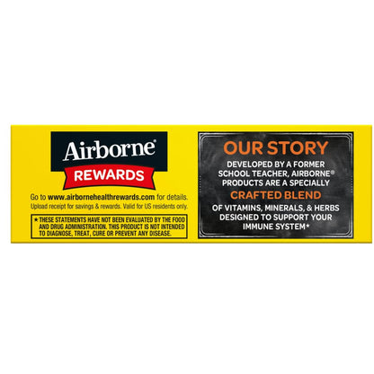 Tabletas efervescentes Airborne con vitamina C y zinc dissolve fácil