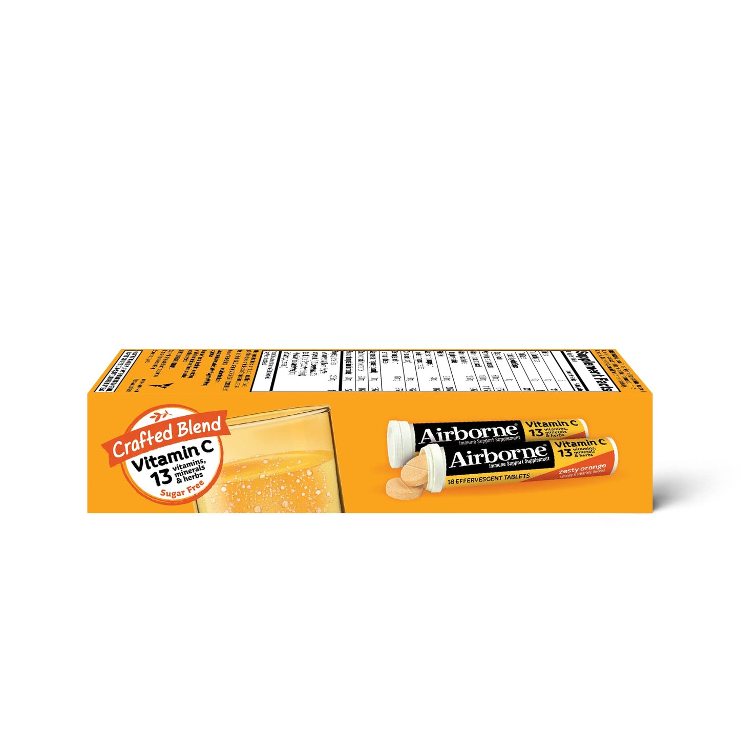 Tabletas efervescentes Airborne con vitamina a c e
