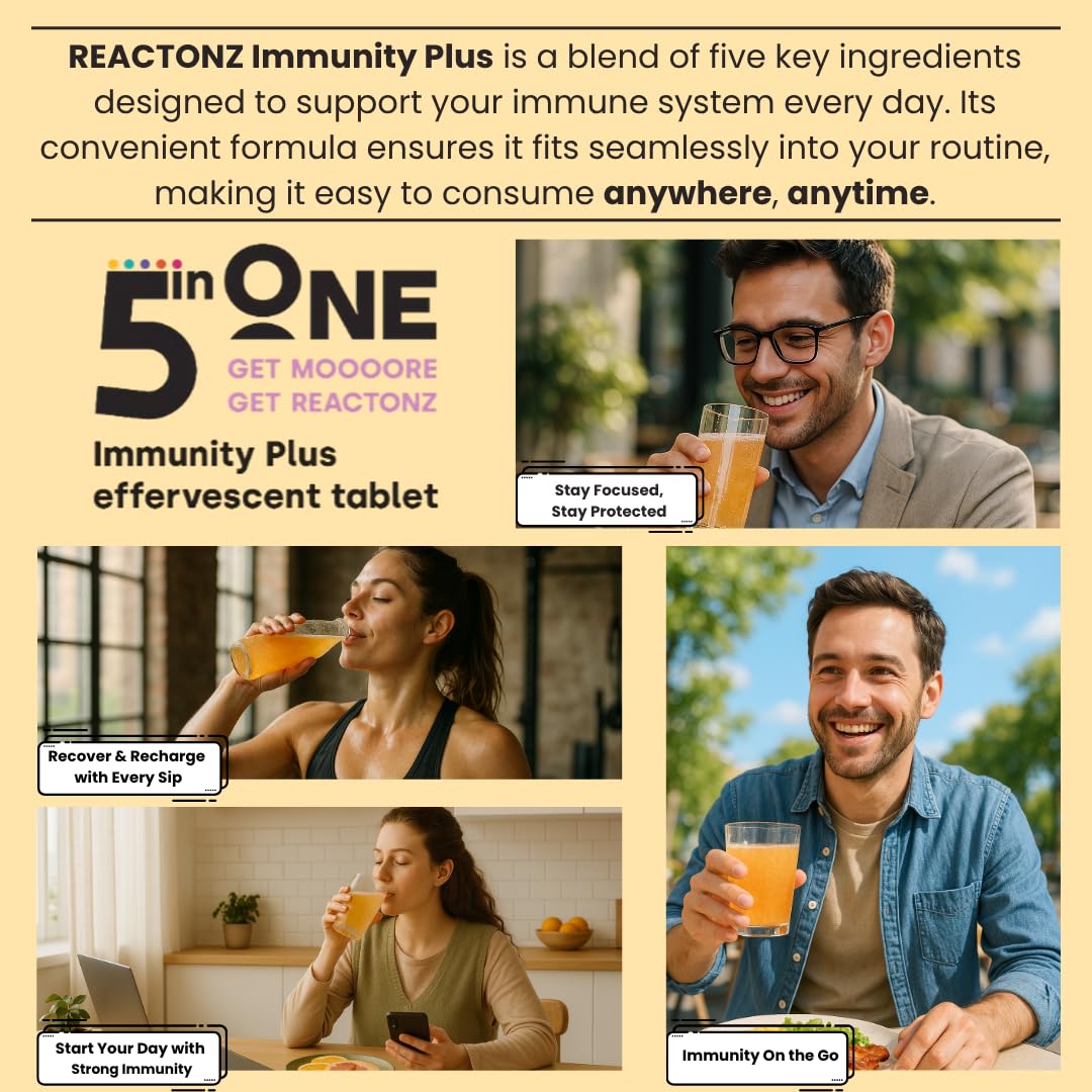 Tabletas efervescentes de apoyo inmunológico REACTONZ