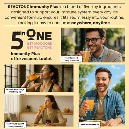 Tabletas efervescentes de apoyo inmunológico REACTONZ