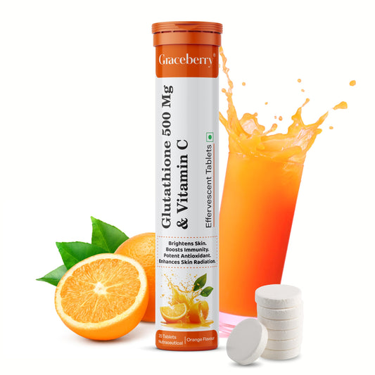 Tabletas efervescentes Graceberry glutatión y vitamina C para piel