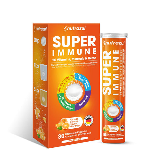 Tabletas efervescentes nutrazul Súper Inmune sabor naranja