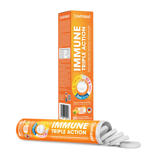 Tabletas efervescentes Nutrazul sabor naranja vitamina C D zinc