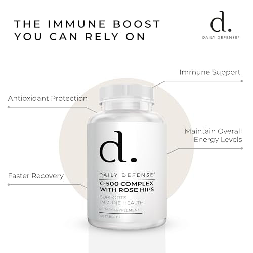 Tabletas para energía y bienestar Daily Defense vitamina c
