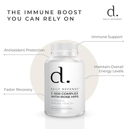 Tabletas para energía y bienestar Daily Defense vitamina c