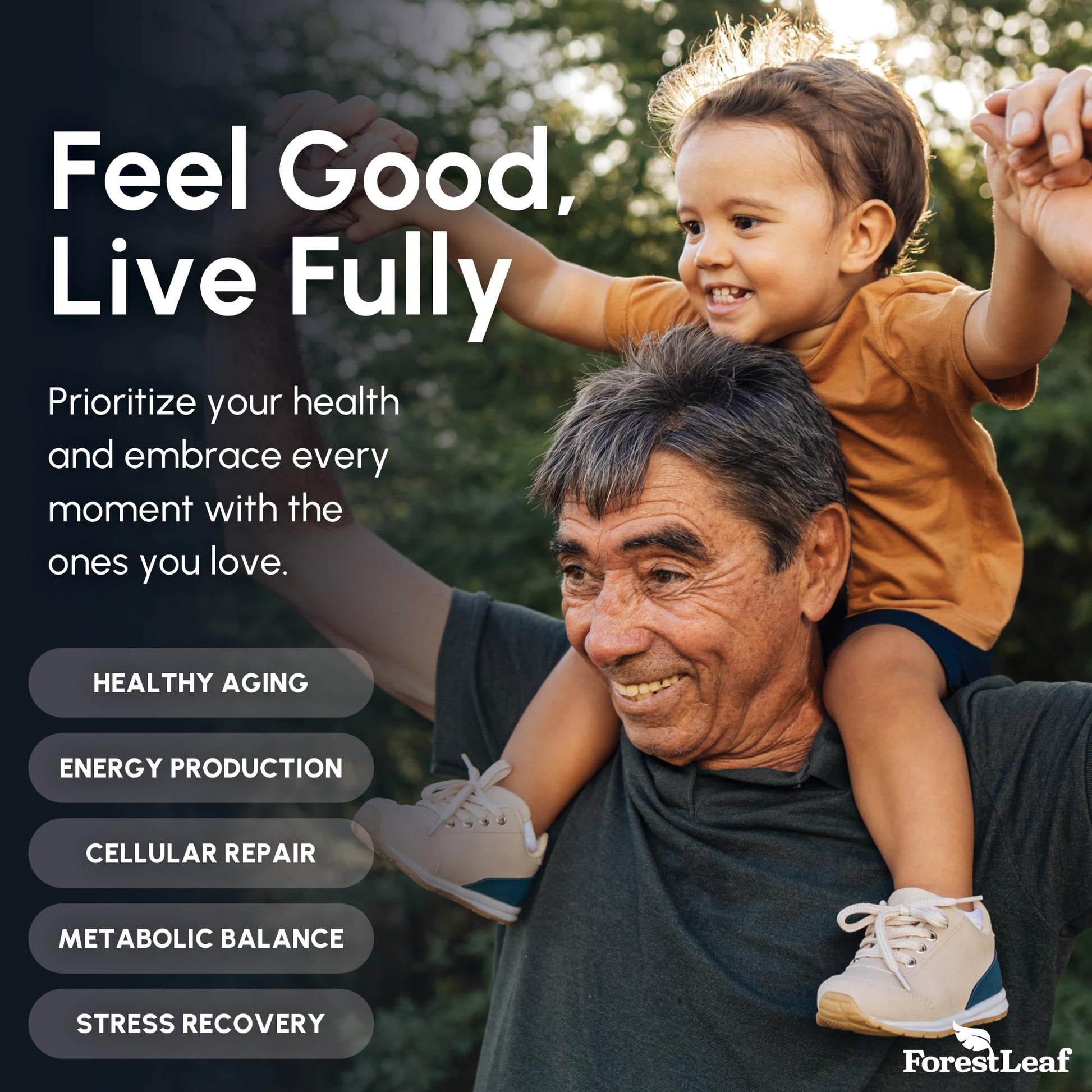 Tabletas para enfoque y energía ForestLeaf NAD+