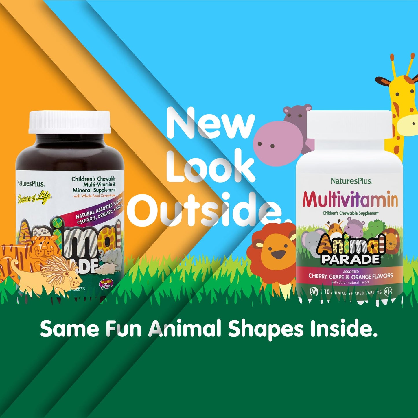 Tabletas con forma de animales sabores surtidos Animal Parade