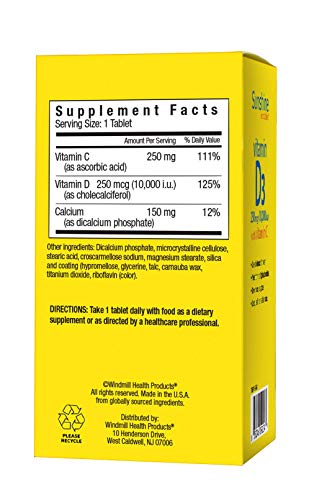 Tabletas individuales Vitamina D Sunshine 10000 UI