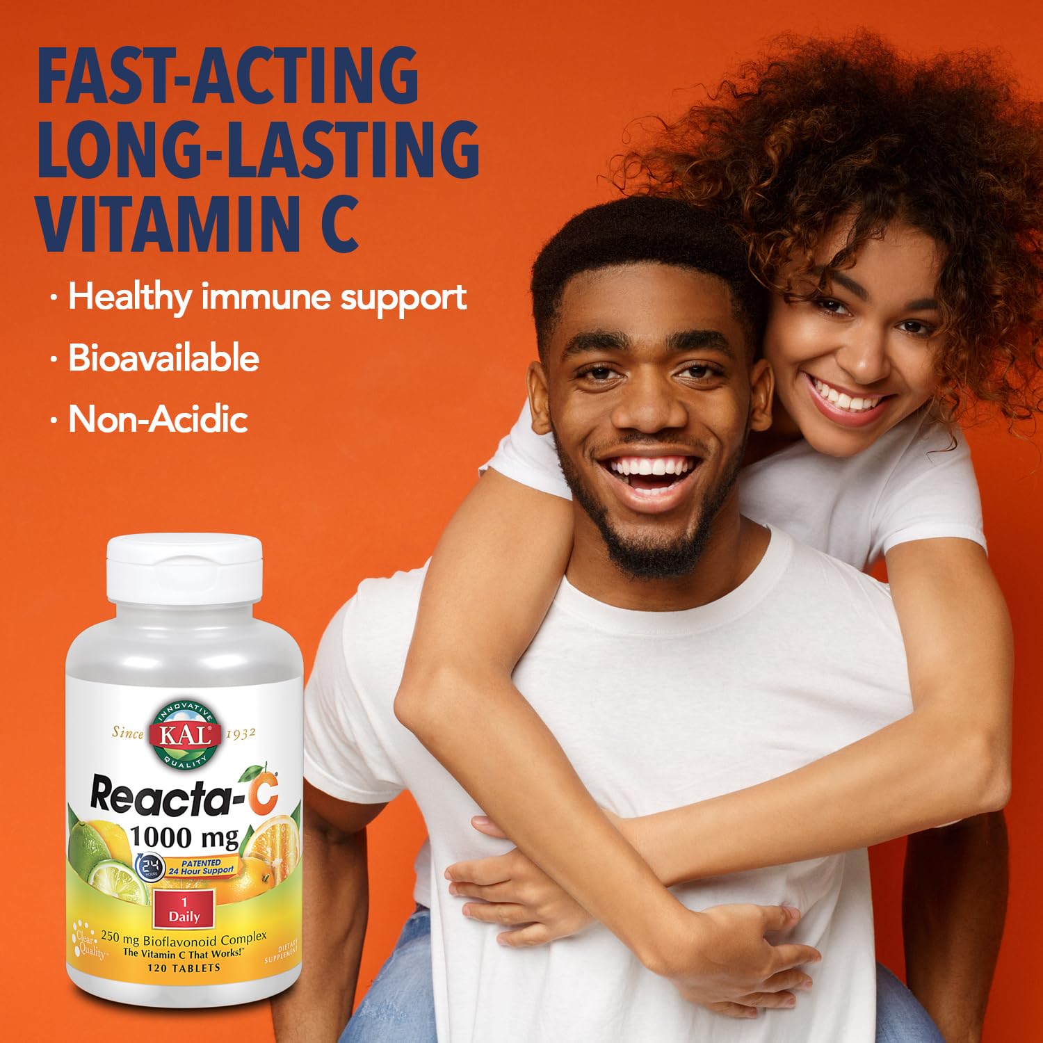 Tabletas KAL Reacta-C bioflavonoides fácil absorción