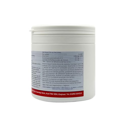 Tabletas liberación prolongada Lamberts vitamina C alta calidad