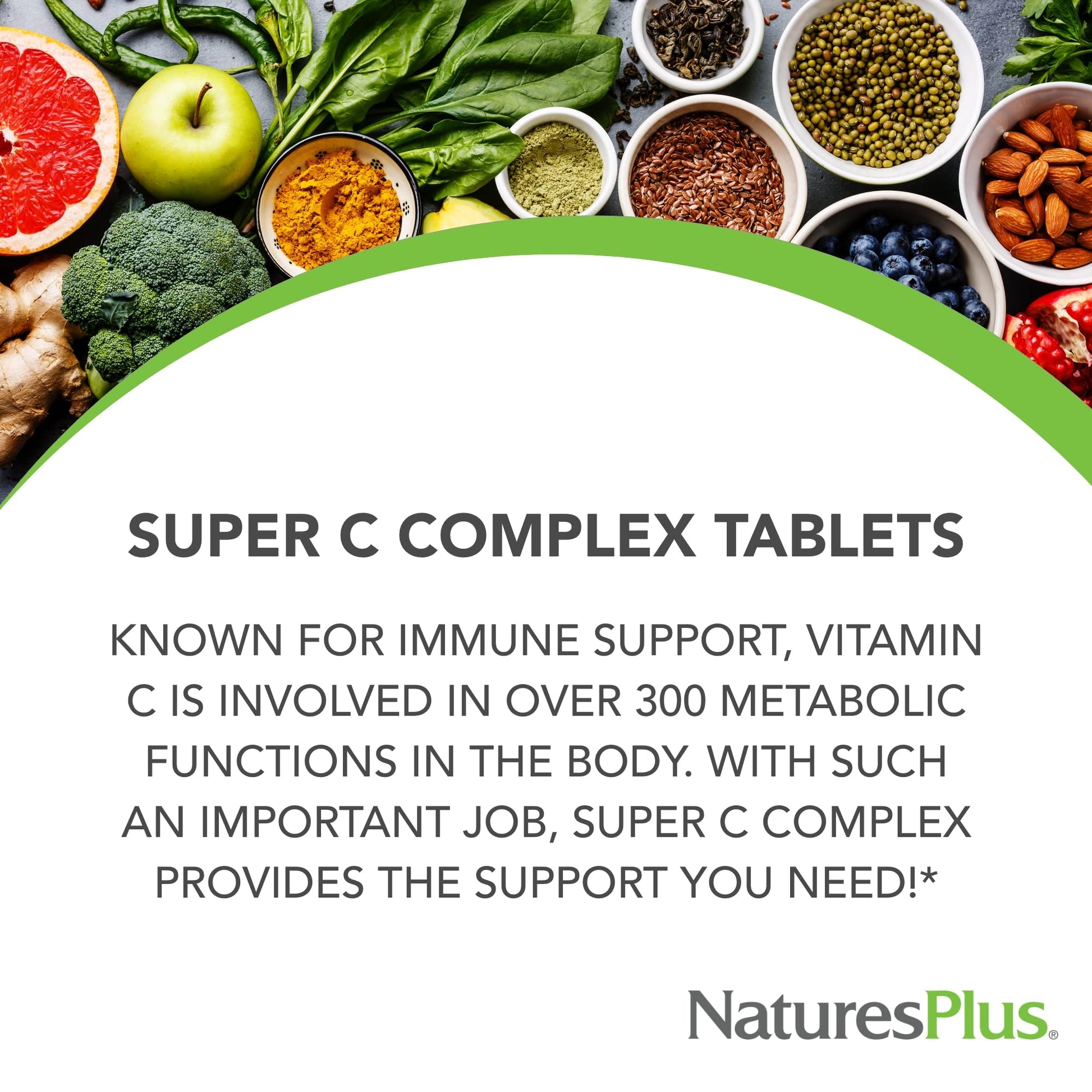 Tabletas liberación sostenida vitamina c NaturesPlus