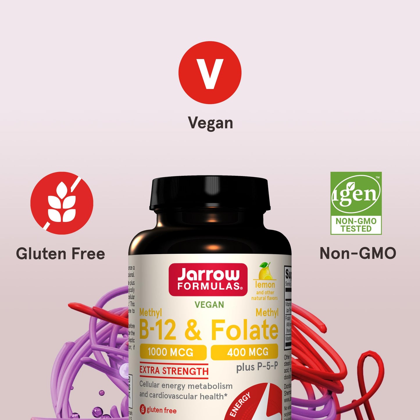 Tabletas líquidas sabor limón Jarrow Formulas Vitamina B