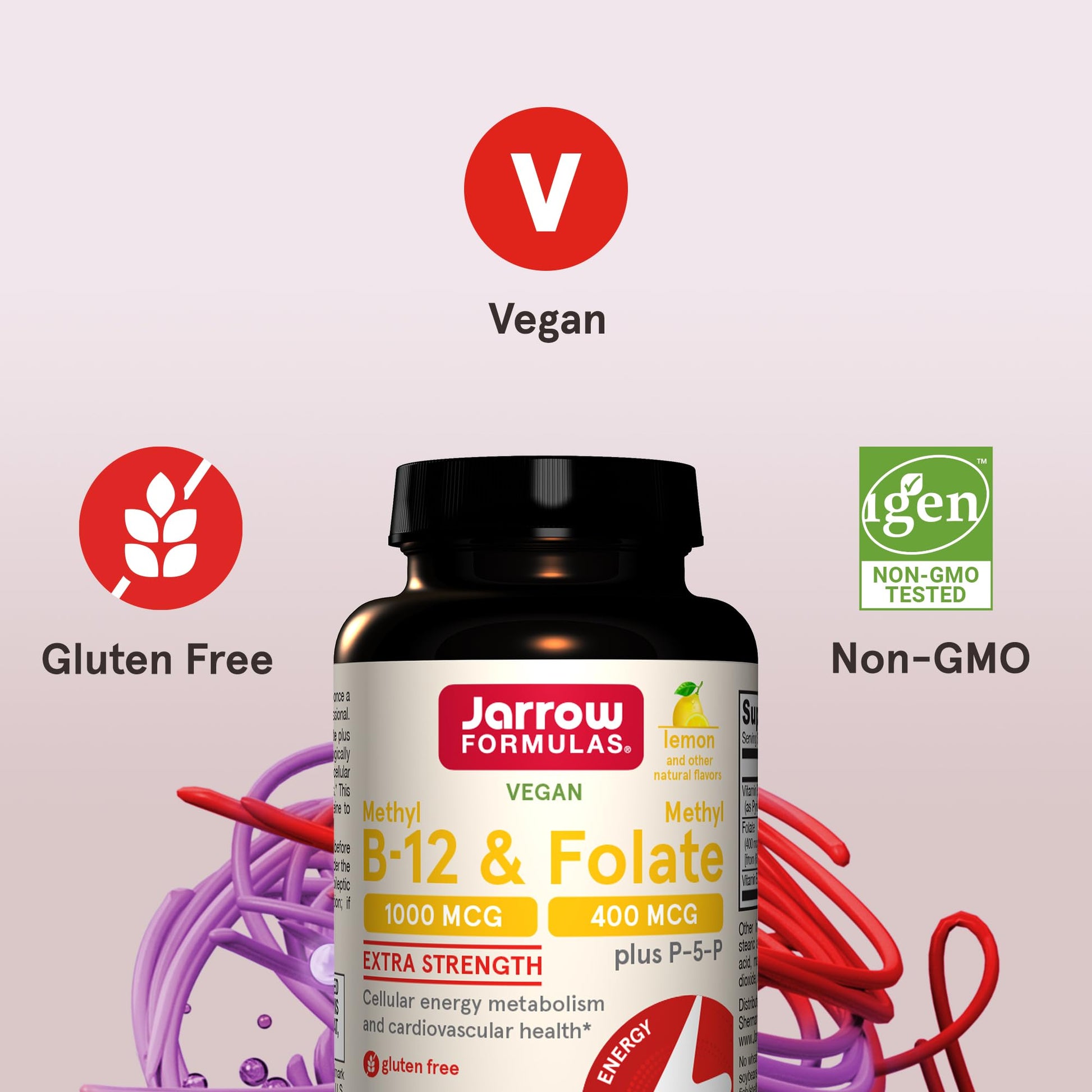 Tabletas líquidas sabor limón Jarrow Formulas Vitamina B